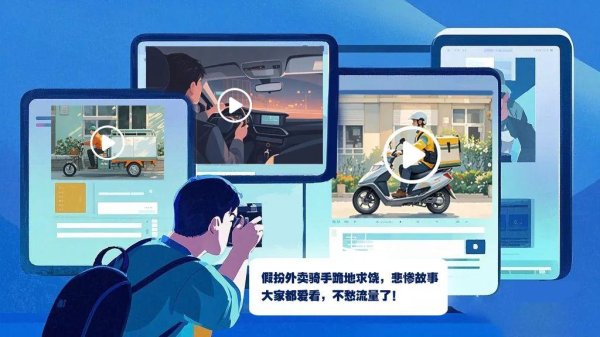 宏基资本 记者调查：“骑手悲惨生活”有专门剧本和演员定制？
